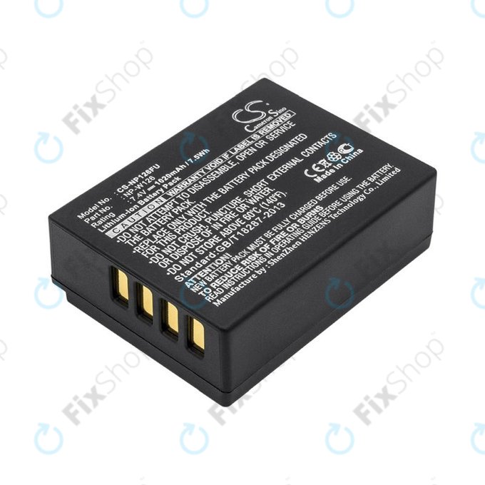 Baterie pro Fujifilm FinePix, 1020mAh, Li-Ion, 7.4V, NP-W126, NP-W126S, HQ