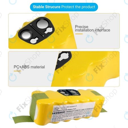 iRobot Roomba 500, 600, 700, 800, 900-series, R3, Scooba 450, Vileda 137173 - Baterie 11702, GD-Roomba-500, VAC-500NMH-33 Ni-MH 14.4V 3500mAh