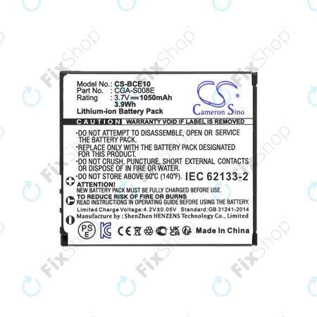 Baterie pro Panasonic Lumix DMC, 1050mAh, Li-Ion, 3.7V, DMW-BCE10, HQ