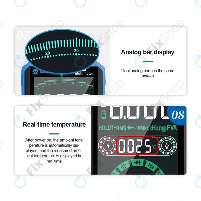 Sunshine DT-21N - Dotykový Multimetr