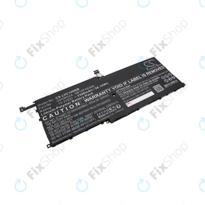 Baterie pro Lenovo X1, 3300mAh, Li-Pol, 15.2V, 00HW028, HQ