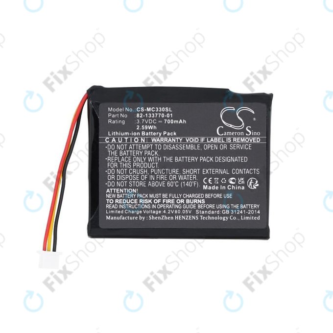 Baterie pro Motorola CS3070, CS3300, Zebra CS3070, 700mAh, Li-Ion, 3.7V, 82-133770-01, HQ