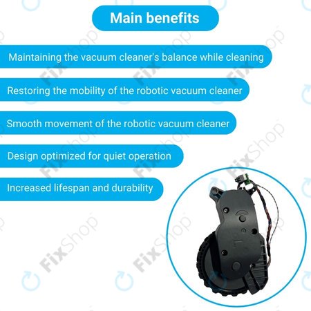 Xiaomi Roborock S5 Max, S6 Pure, S7 - Kolo s Motorem (Levé) (Černé)