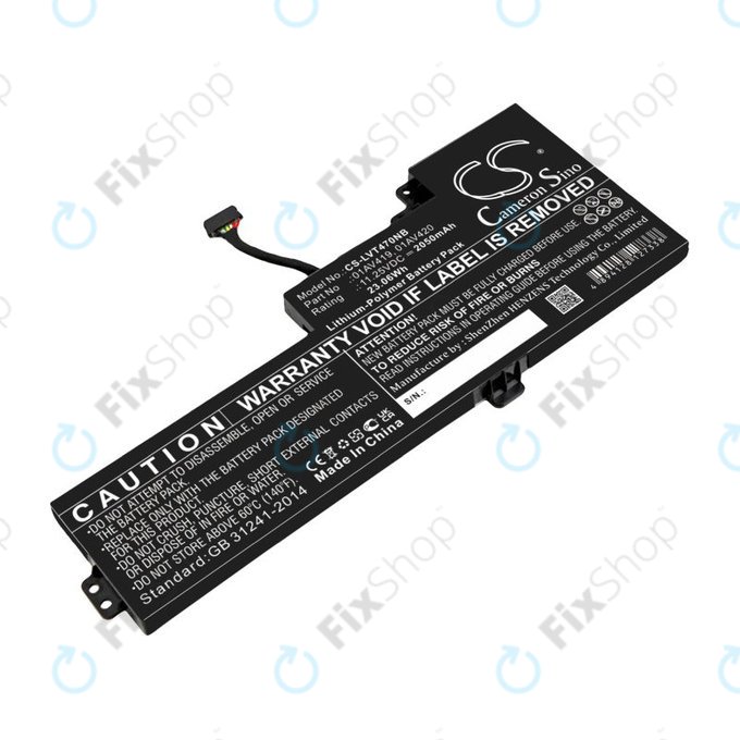 Baterie pro Lenovo Thinkpad A285, T470, T480, 2050mAh, Li-Pol, 11.25V, 01AV419, HQ