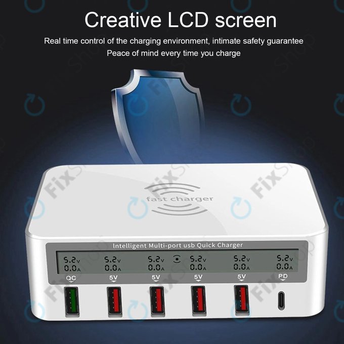 WLX-818F Servisní nabíjecí stanice s USB 3.0 a USB-C