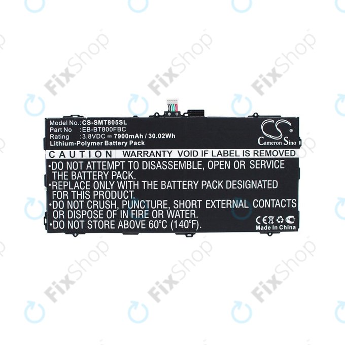 Baterie pro Samsung Galaxy Tab S 10.5, 7900mAh, Li-Pol, 3.8V, EB-BT800FBC, HQ