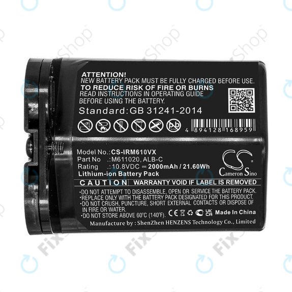 iRobot Braava jet m6 - Baterie ALB-C, M611020 Li-Ion 10.8V 2000mAh HQ