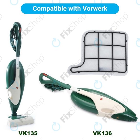 Předmotorový filtr, 2 ks pro Vorwerk Kobold VK135, VK136