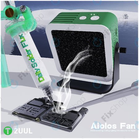 Odsavač kouře a ventilátor s LED osvětlením, 2UUL DA98