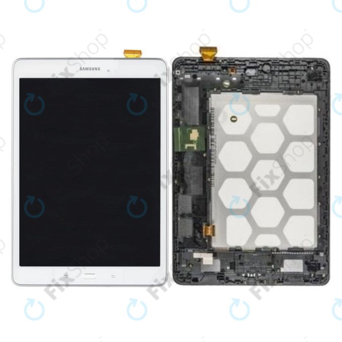 Samsung Galaxy Tab A 9.7 T555 - LCD Displej + Dotykové Sklo + Rám (White) - GH97-17424C Genuine Service Pack