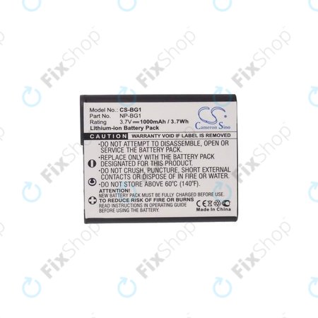 Sony Cyber-shot DSC-N1, N2, WT300, WX1, WX10, H-series, HX-series, T-series, W-series - Baterie NP-BG1 / NP-FG1 Li-Ion 1000mAh HQ