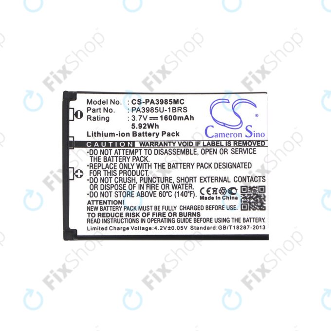 Baterie pro Toshiba Camileo X200, X400, 1600mAh, Li-Ion, 3.7V, PA3985, HQ