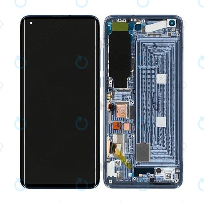 Xiaomi Mi 10 Pro 5G - LCD Displej + Dotykové Sklo + Rám (Solstice Grey) - 56000400J100, 56000J00J200 Genuine Service Pack