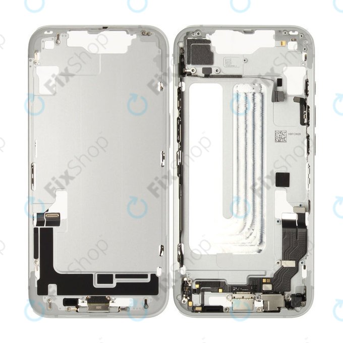 Střední Rám s Baterií pro iPhone 16e | White | ZD076-00698 | Genuine Apple