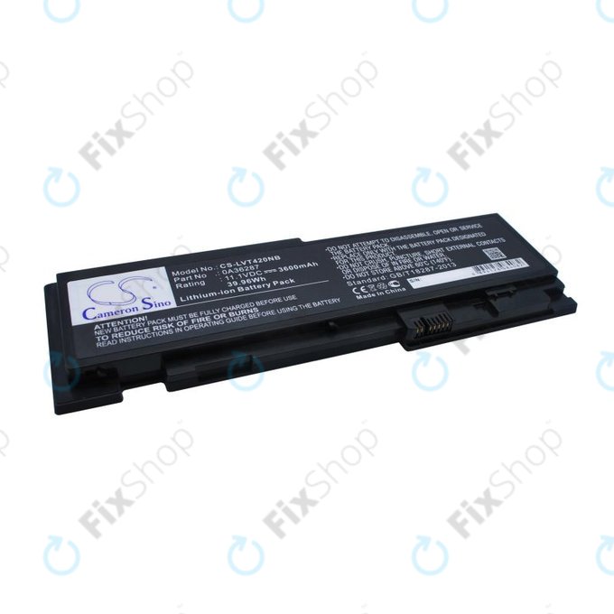 Baterie pro Lenovo Thinkpad T420s, T420si, 3600mAh, Li-Ion, 11.1V, 0A36287, HQ