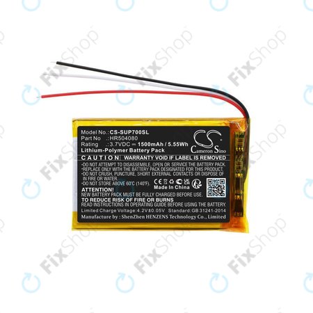 Baterie pro Navitel Ms700, Serioux Upq700, 1500mAh, Li-Pol, 3.7V, HR504080, HQ