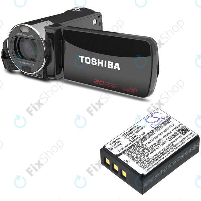 Baterie pro Toshiba Camileo X200, X400, 1600mAh, Li-Ion, 3.7V, PA3985, HQ