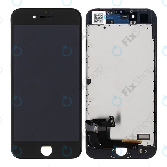 Displej 5 Pack In-Cell pro iPhone 8, SE (2020), SE (2022), Black, Dotykové sklo s rámem, FixPremium