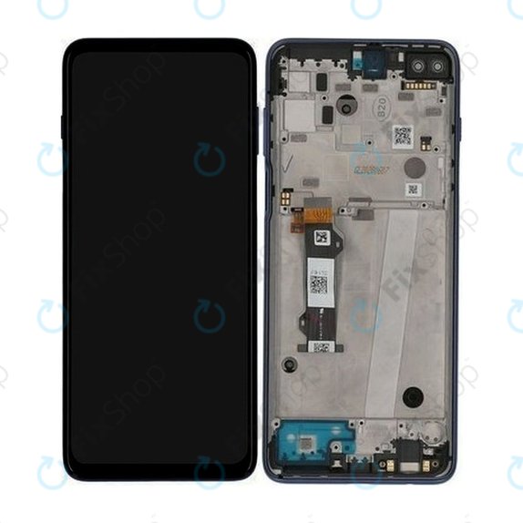 Motorola Moto G 5G Plus XT2075 - LCD Displej + Dotykové Sklo + Rám (Surfing Blue) - 5D68C16996 Genuine Service Pack