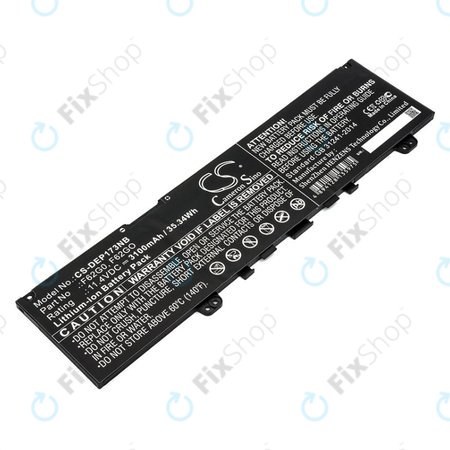 Baterie pro Dell Inspiron 13, 7373, Vostro 13, 3100mAh, Li-Ion, 11.4V, F62G0, HQ