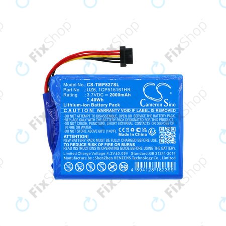 Baterie pro TomTom Pro 8270, Pro 8275, 2000mAh, Li-Ion, 3.7V, UZ6, HQ