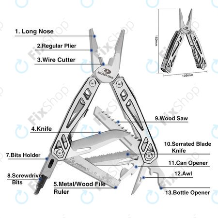 Mossy Oak - Multifunkční Kleště z Nerez Oceli 21in1