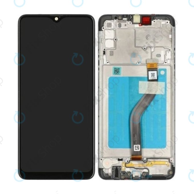 Samsung Galaxy A20s A207F - LCD Displej + Dotykové Sklo + Rám (Black) - GH81-17774A Genuine Service Pack