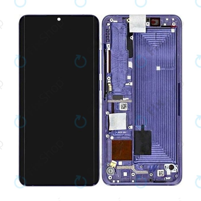 Xiaomi Mi Note 10 Lite - LCD Displej + Dotykové Sklo + Rám (Nebula Purple) - 5600020F4L00 Genuine Service Pack