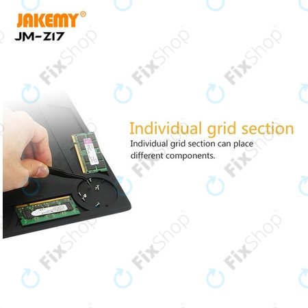 Jakemy JM-Z17 - ESD Teplovzdorná Silikonová Podložka - 36 x 26cm + Magnetická Podložka