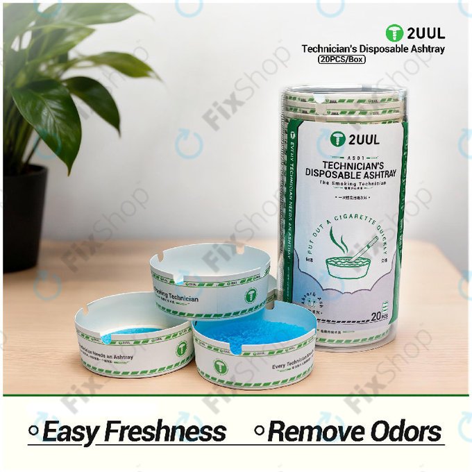 Jednorázový popelník pro techniky, 2UUL AS01, 20ks/box