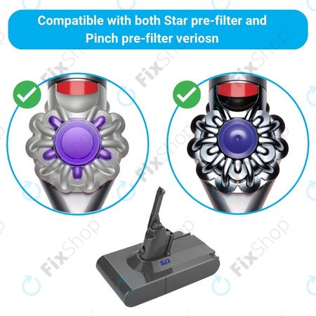 Dyson V8 - Baterie 215681, PM8-US-HFB1497A Li-Ion 21.6V 2500mAh