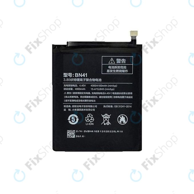 Xiaomi Redmi Note 4 MTK - Baterie BN41 4100mAh