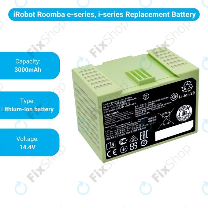 iRobot Roomba e-series, i-series - Baterie ABL-D1, 4624864, ABL-D2 Li-Ion 14.4V 3000mAh