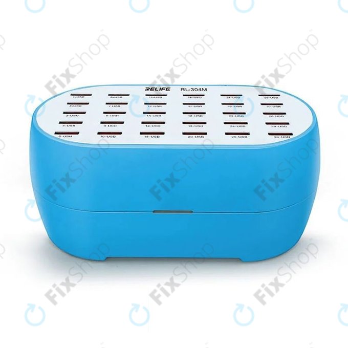 Relife RL-304M - Smart Servisní USB Stanice - 30x USB / 160W