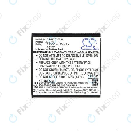 Baterie pro MyPhone Funky, 1500mAh, Li-Ion, 3.7V, BM-03, HQ