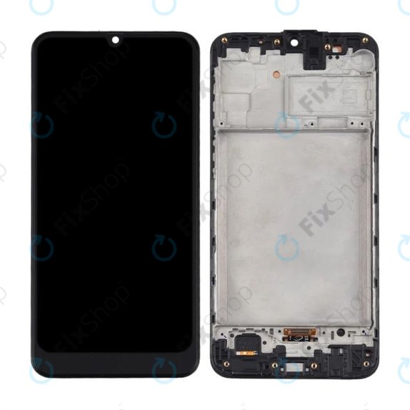 Samsung Galaxy M31 M315F - LCD Displej + Dotykové Sklo + Rám (Space Black) TFT