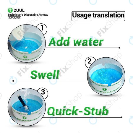 Jednorázový popelník pro techniky, 2UUL AS01, 20ks/box