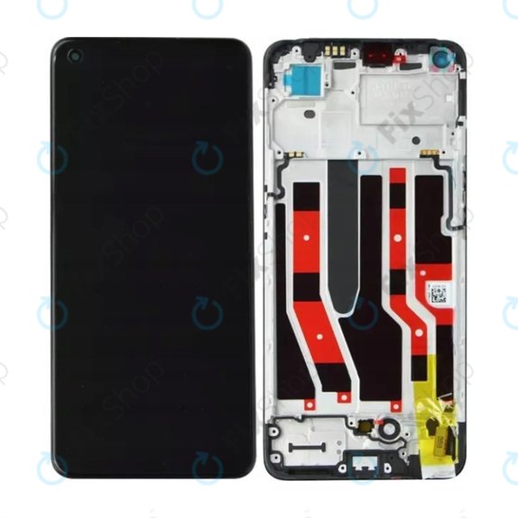 Oppo Reno 7 Lite - LCD Displej + Dotykové Sklo + Rám (Cosmic Black) OLED