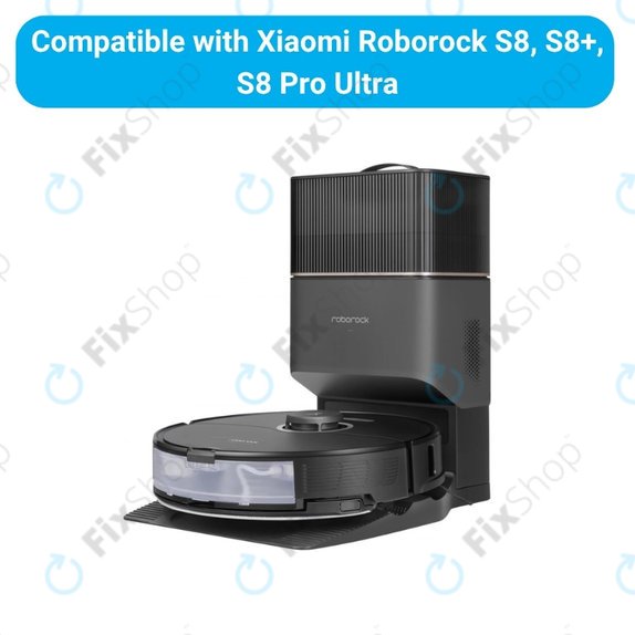 Sada náhradních dílů pro Xiaomi Roborock S8, S8+, S8 Pro Ultra (2 páry hlavních kartáčů, 4x Filtr, 4x Boční kartáč – černý, 4x Mopovací útěrka, 4x Sáček na prach)