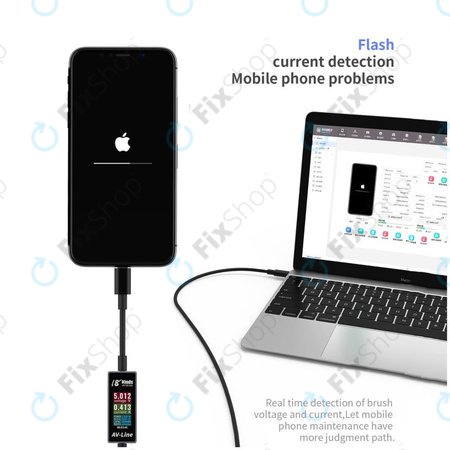 AV-Line - Smart Detekční Nabíjecí Kabel (Lightning - USB-C)