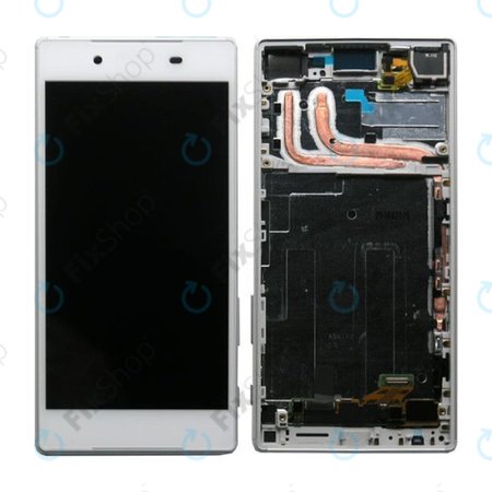 Sony Xperia Z5 E6653 - LCD Displej + Dotykové Sklo + Rám (White) - 1296-1894 Genuine Service Pack