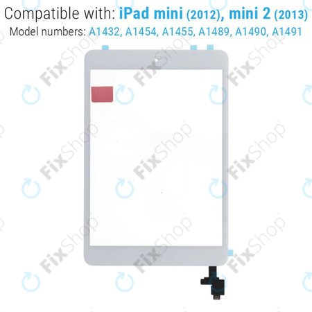 Apple iPad Mini, Mini 2 - Dotykové Sklo (White)