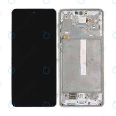 Samsung Galaxy A73 5G A736B - LCD Displej + Dotykové Sklo + Rám (Awesome White) - GH82-28686B, GH82-28884B Genuine Service Pack
