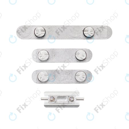 Apple iPhone XS Max - Set Tlačítek Hlasitosti + Zapínání + Tichého Režimu (SIlver)