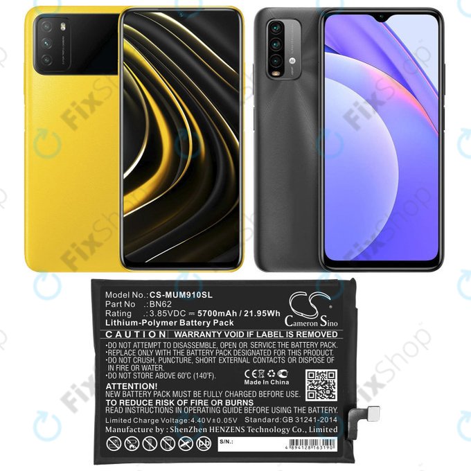 Xiaomi Redmi 9T - Baterie BN62 5700mAh HQ