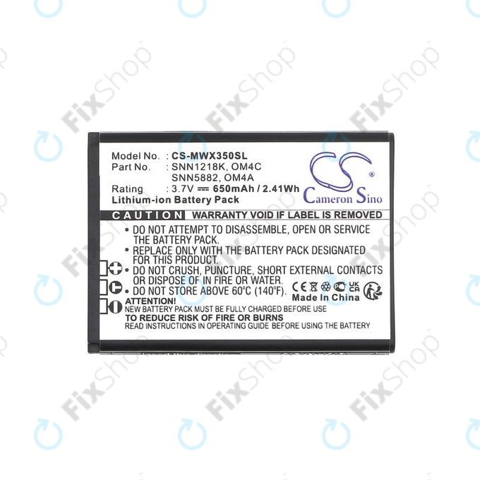 Baterie pro Motorola Gleam +, 650mAh, Li-Ion, 3.7V, OM4A, OM4C, HQ