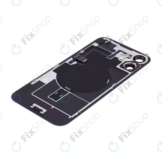 Apple iPhone 16 Plus - Sklo Zadního Housingu + Sklíčko Kamery + Kovová Destička + Magsafe Magnet (White)