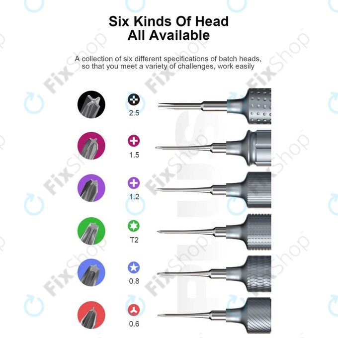 Mechanic KING KONG+ - Sada šroubováků Torx, Tri-point, Cross - 6ks