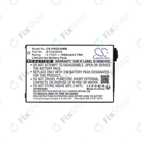 Baterie pro Philips Avent Eco SCD535 DECT, 1000mAh, Li-Ion, 3.7V, BYD001743, HQ