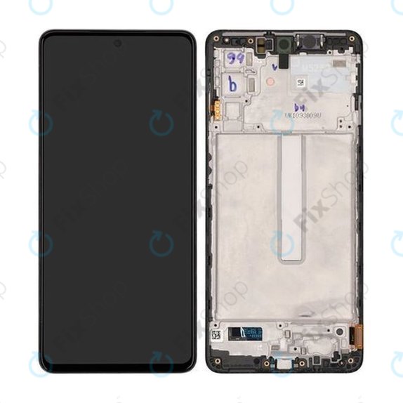 Samsung Galaxy M52 5G M526B - LCD Displej + Dotykové sklo + Rám (Black) - GH82-27091A, GH82-27094A Genuine Service Pack